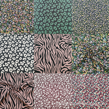 T chiffon printed fabric for dress and garmen